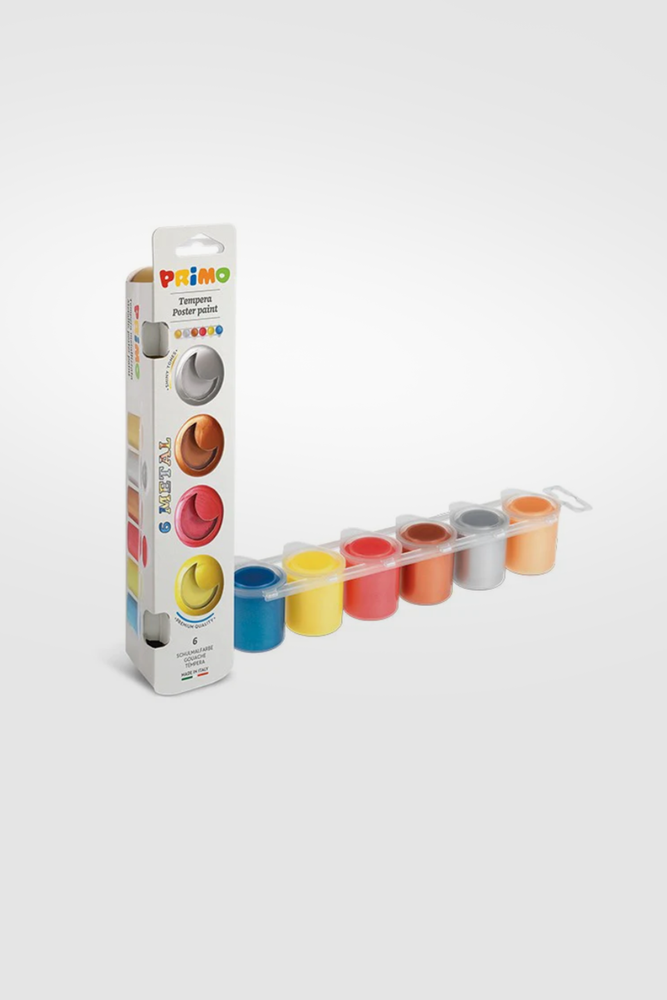 Primo Premium Ready-mix poster paint 6 Metallic Colours