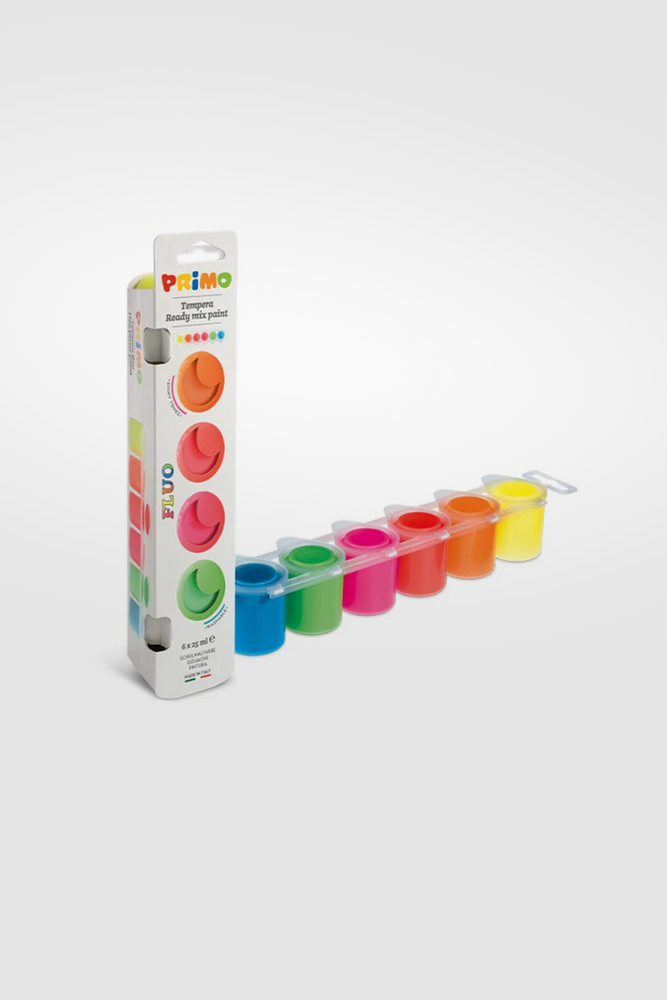 Primo Premium Ready-mix poster paint 6 Fluo Colours