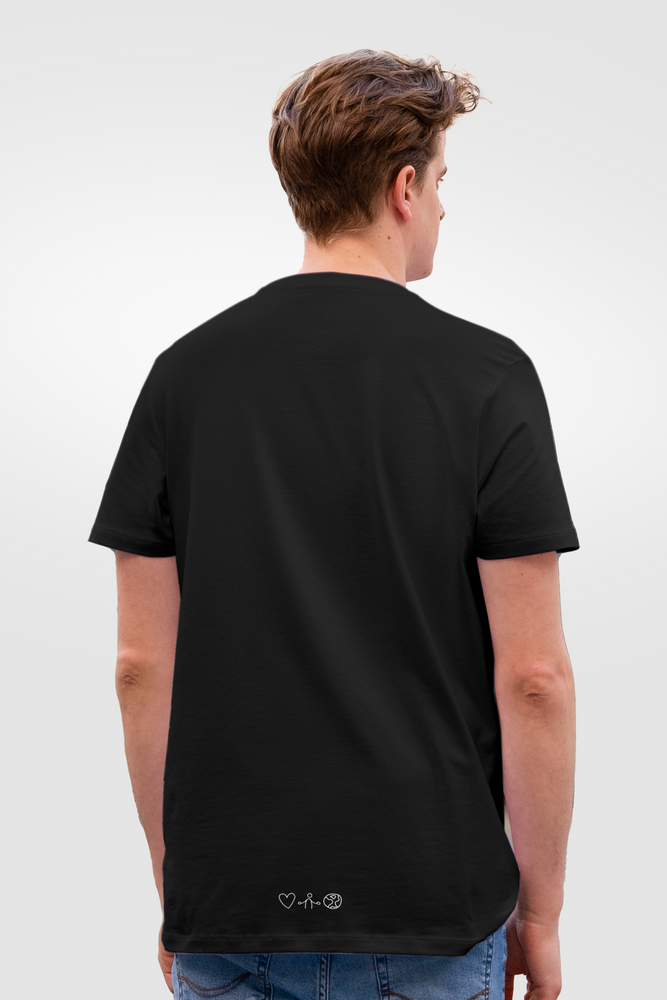 Black Tshirt Peace Unisex Adults