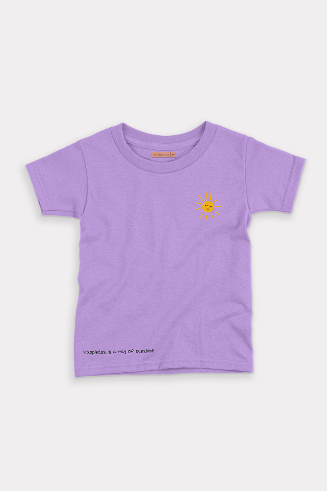 Purple Kids tshirt inspired from kids art cotton happiness Amman jordan 