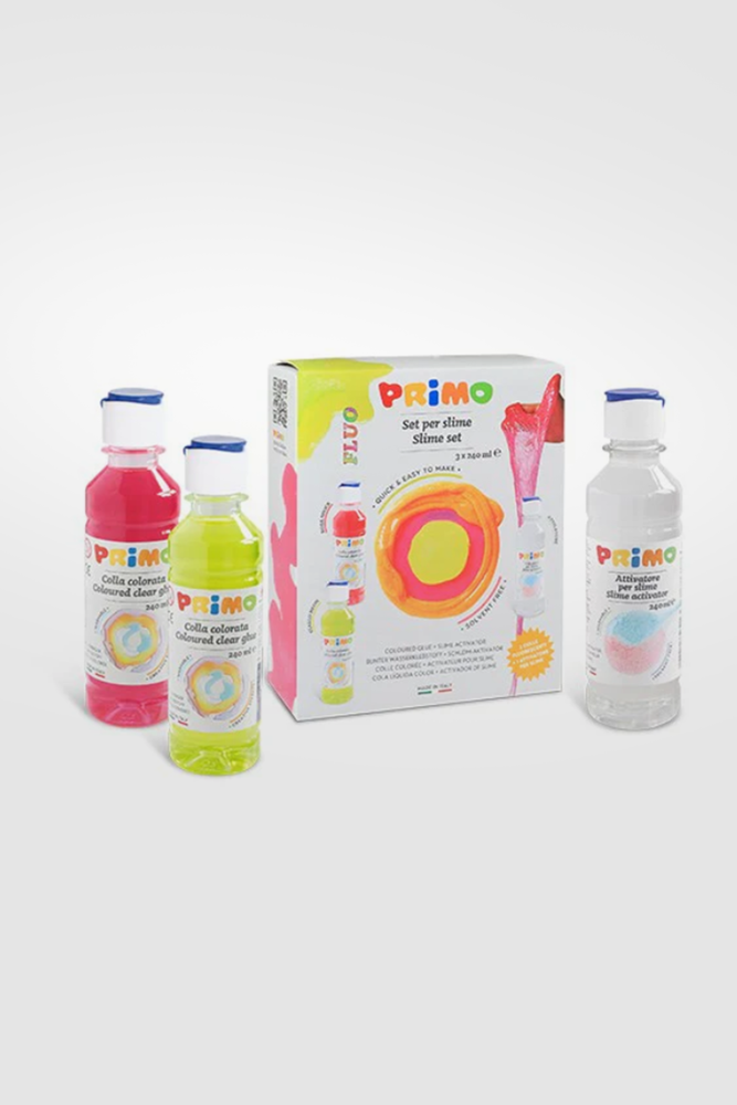 Primo Coloured Clear Glue Fluo Slime set