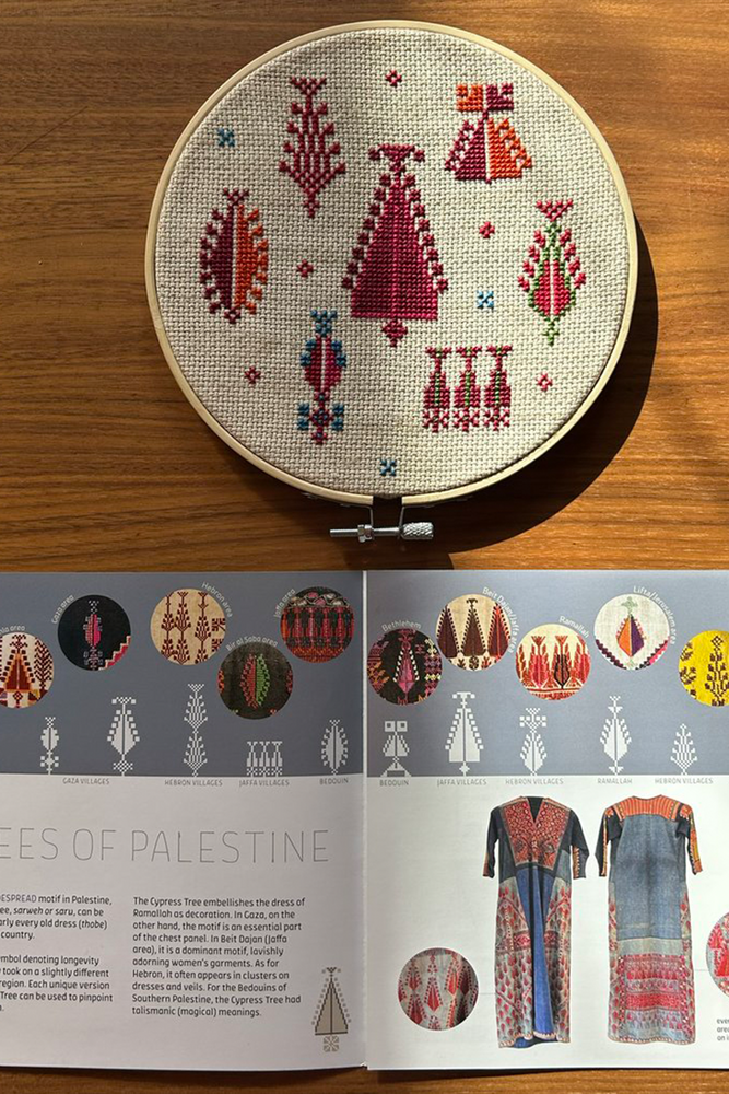 Folkglory: Trees of Palestine Embroidery Tatreez kit