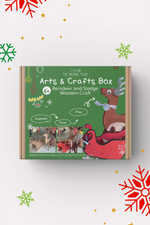 Reindeer With Sledge Christmas Arts & Crafts Box