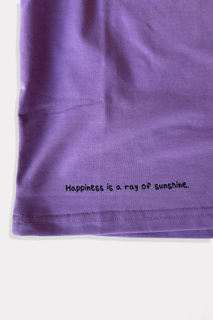 Purple Kids tshirt inspired from kids art cotton happiness Amman jordan 