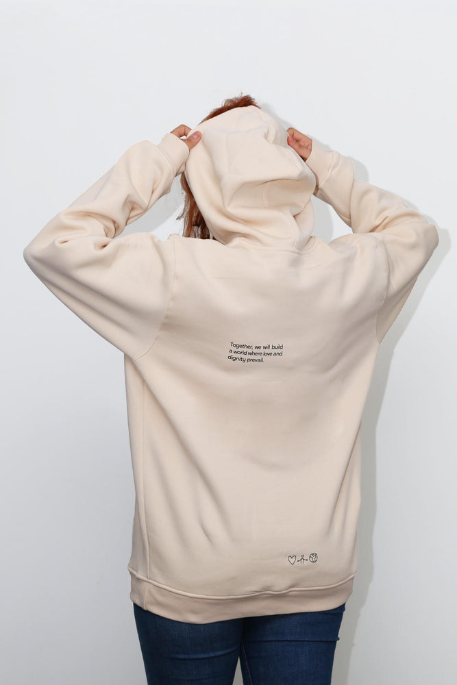 beige unisex hoodie gift