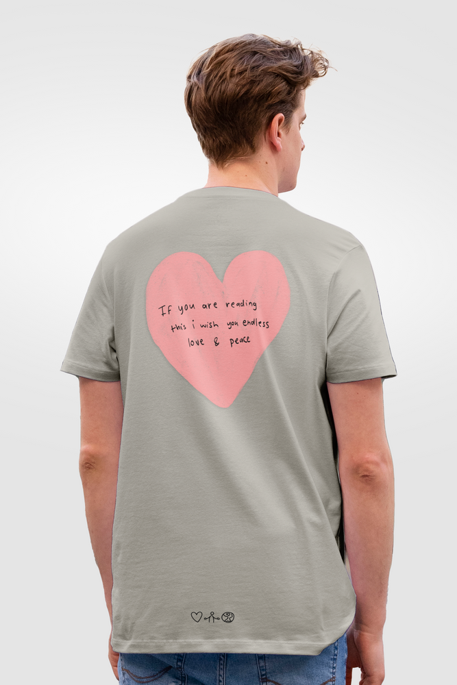 Light grayish peige tshirt growth unisex adults