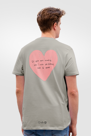 Light grayish peige tshirt growth unisex adults