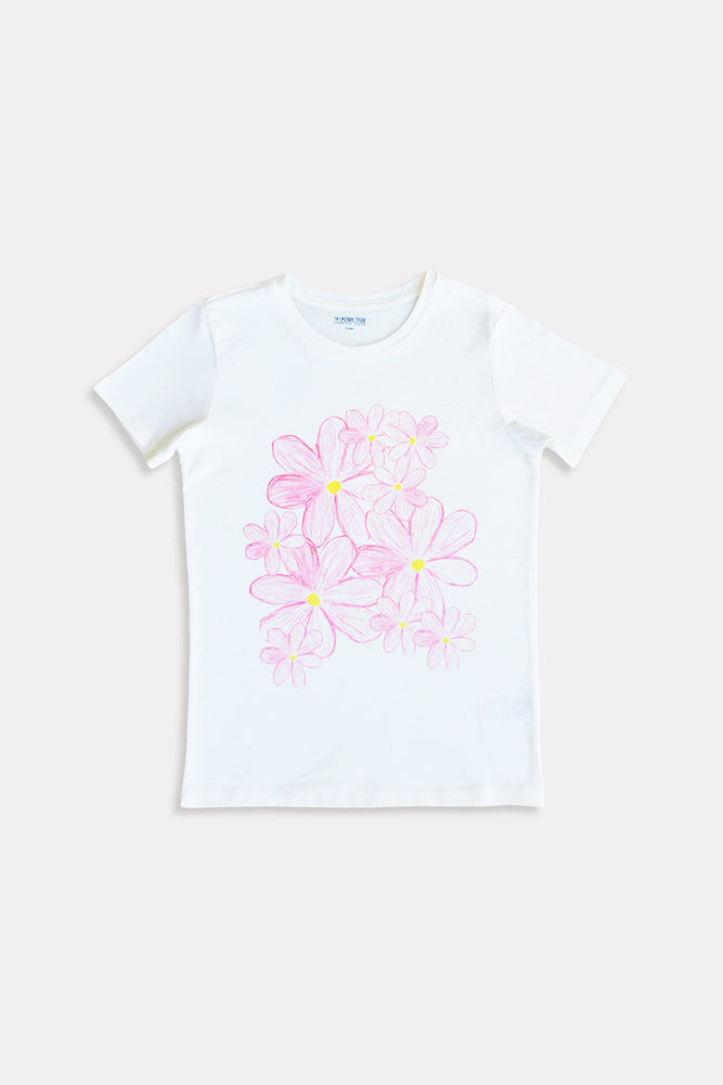 Pretty Pink Flowers - Kids Tshirt