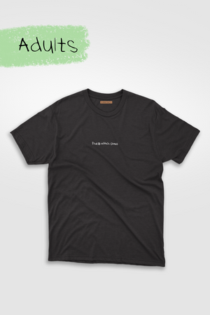 Black Tshirt Peace Unisex Adults