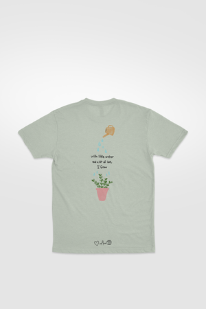 Sage green kids tshirt growth unisex