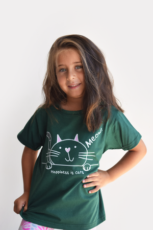 Kids tshirt inspired from kids art cotton happiness Amman jordan 