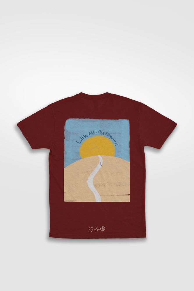 Kids Unisex Maroon Big Dreams Tshirt