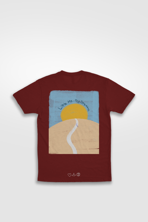 Kids Unisex Maroon Big Dreams Tshirt